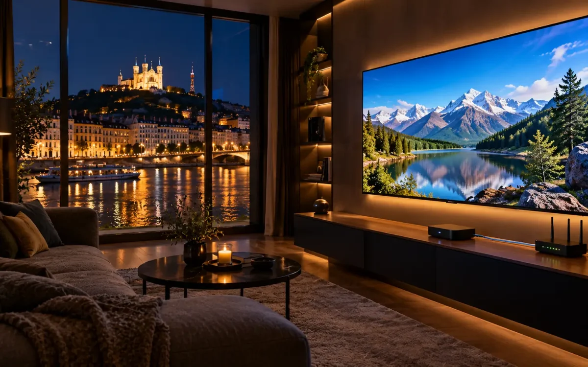 Pure IPTV Lyon : Smart TV 4K avec image nette et connexion fibre